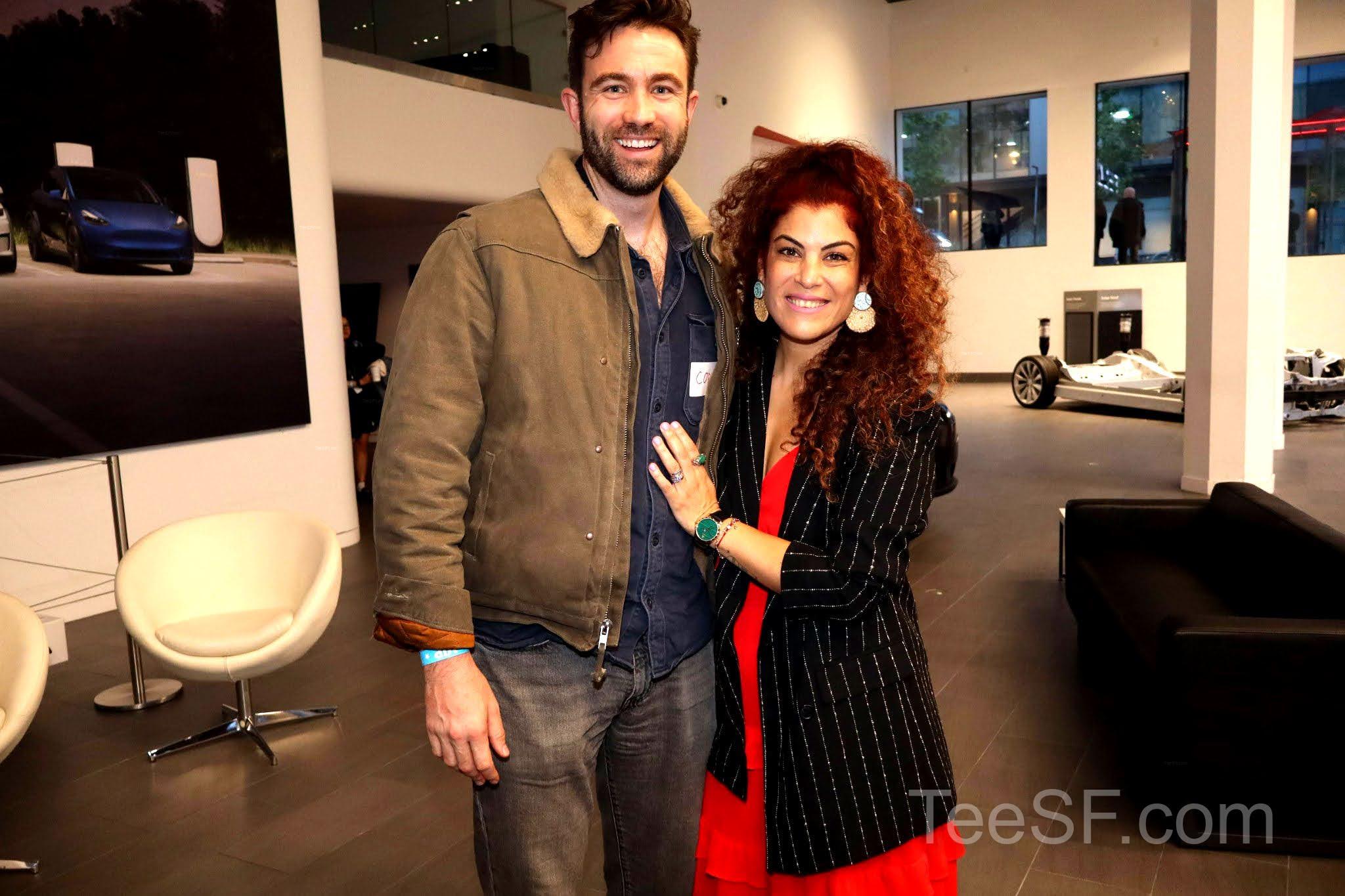 A photo from a pitch night event at Tesla in San Francisco.